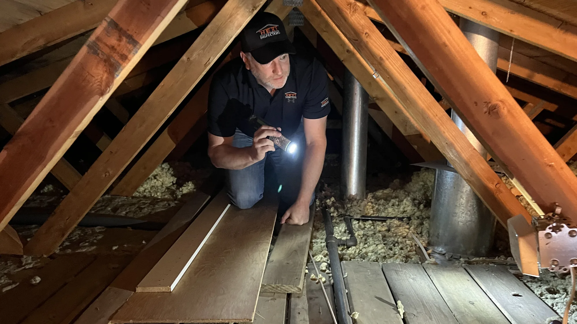 Attic insulation inspection in Chilliwack