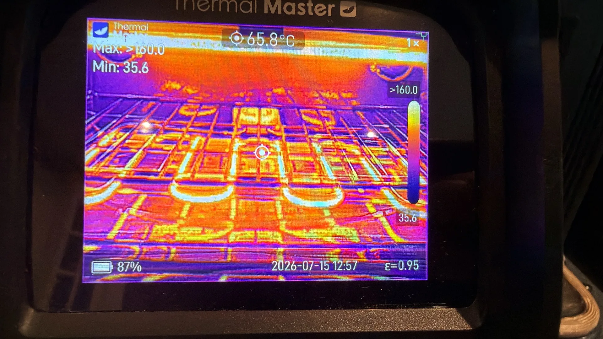 Thermal imaging of oven heating elements
